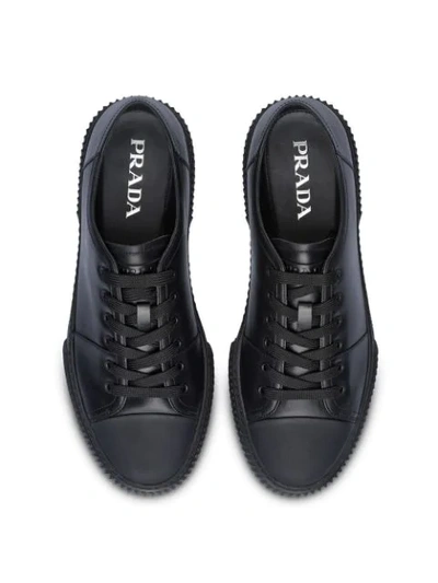 Shop Prada Low Top Sneakers - Black