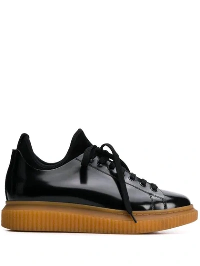 Shop Officine Creative Lace Up Sneakers In Black