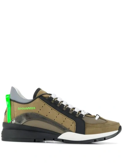 Dsquared2 551 Sneakers In Green Nubuck In Dark Green | ModeSens