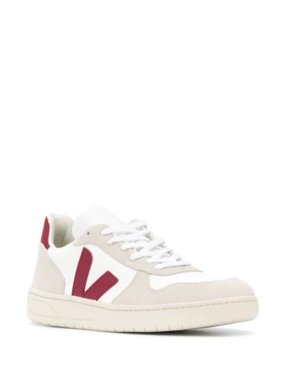 Shop Veja V-10 Sneakers In White