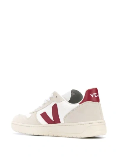 Shop Veja V-10 Sneakers In White