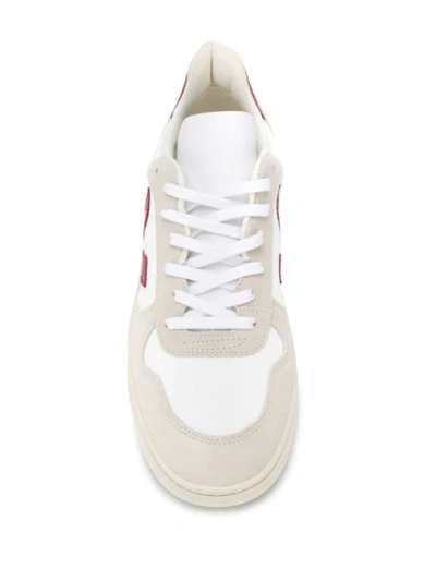 Shop Veja V-10 Sneakers In White