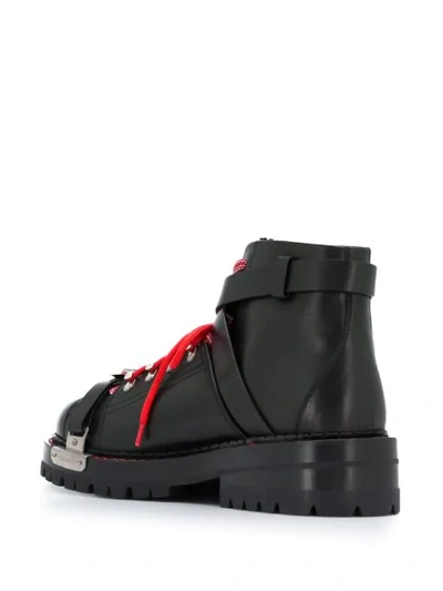 Shop Versace Combat Boots In K41pi Nero