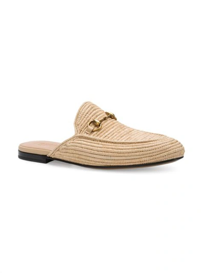 Shop Gucci Princetown Slippers In Neutrals