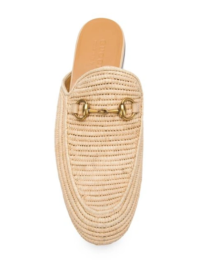 Shop Gucci Princetown Slippers In Neutrals