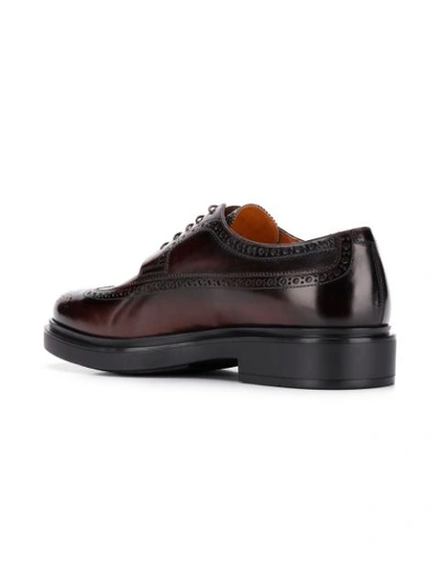 Shop Santoni Eric Oxford Shoes In Brown