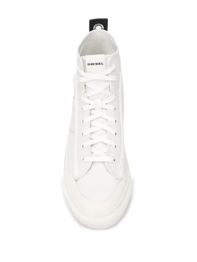 Shop Diesel Mohawk Emblem Sneakers In White