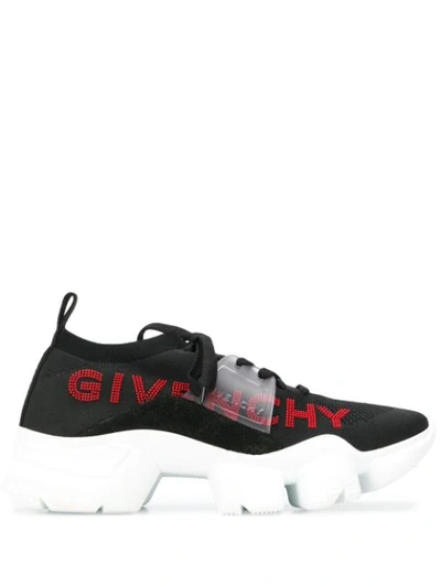 Shop Givenchy Jaw Logo Sneakers In Black