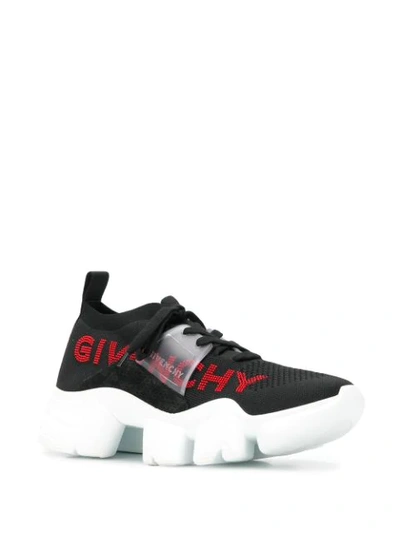 Shop Givenchy Jaw Logo Sneakers In Black