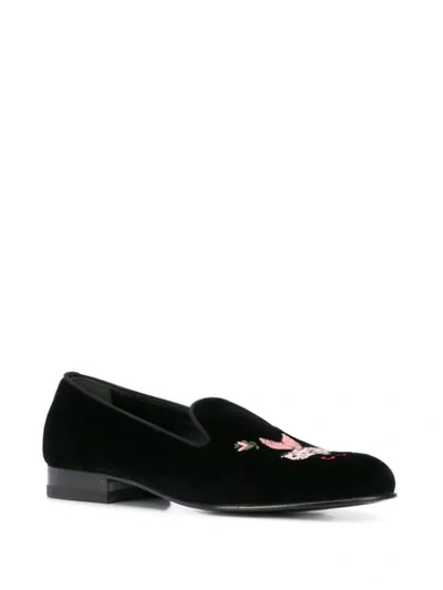 Shop Gucci Flying Pig Loafers In Black