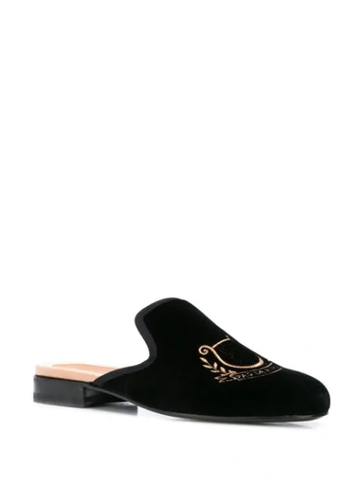 Shop Gucci Pas De Rumeur Slippers In Black