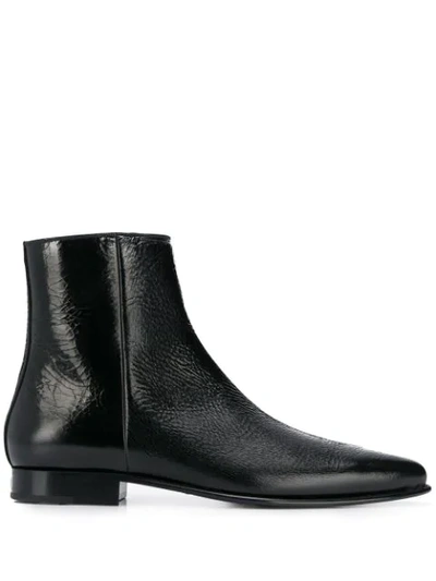 Shop Givenchy Pointed Toe Ankle Boots In 001 Black