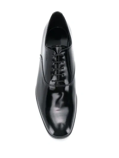 Shop Prada Classic Oxford Shoes In F0002