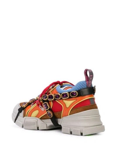 Shop Gucci Flashtrek Sneakers In Red