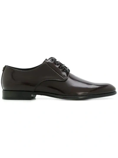 Shop Dolce & Gabbana Classic Derby Shoes In Brown