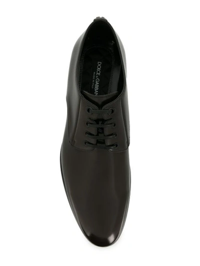 Shop Dolce & Gabbana Classic Derby Shoes In Brown