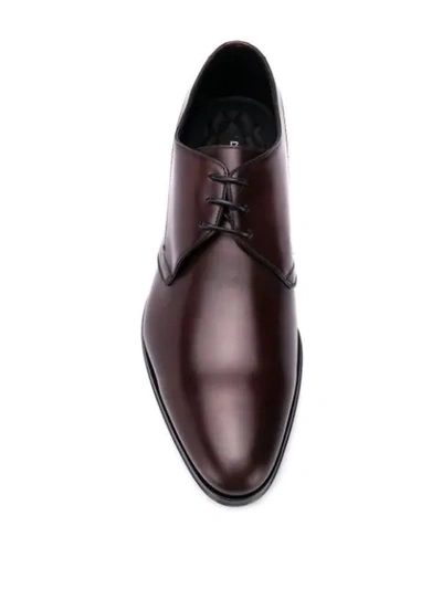 Shop Dolce & Gabbana Pointed Toe Derby Shoes In Brown
