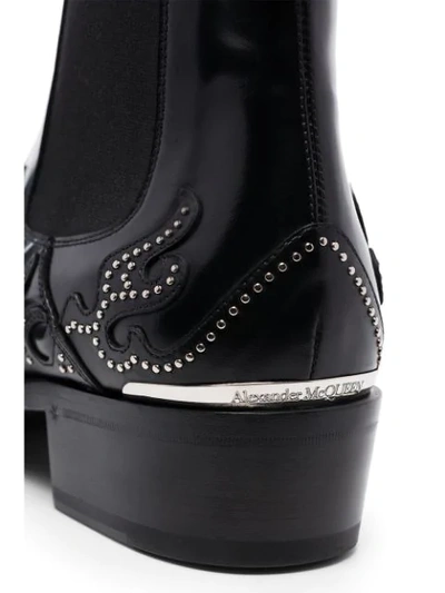 Alexander Mcqueen Flame Ankle Boots In Black | ModeSens