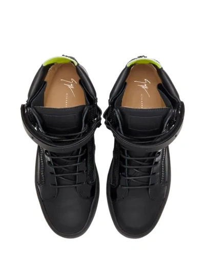 Shop Giuseppe Zanotti Addy High Top Sneakers In Black