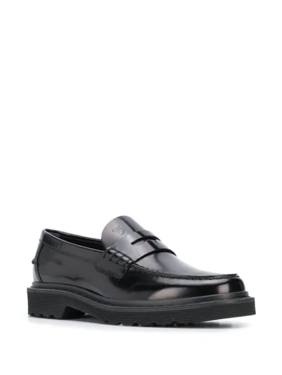 Tod's Leather Loafer In Black