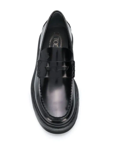 Tod's Leather Loafer In Black