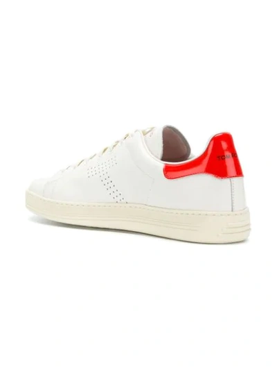 Shop Tom Ford Contrast-heel Sneaker - White