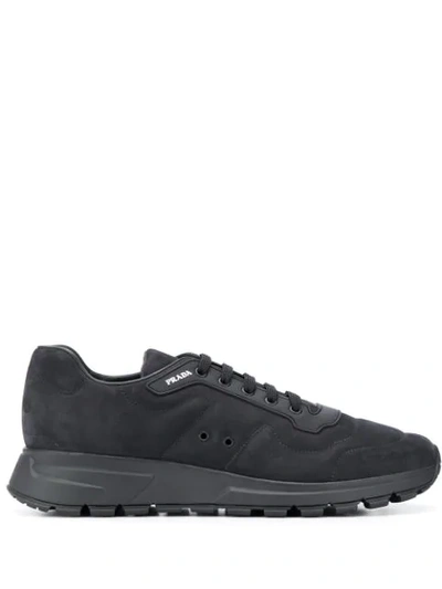 Shop Prada Low-top Sneakers In Black