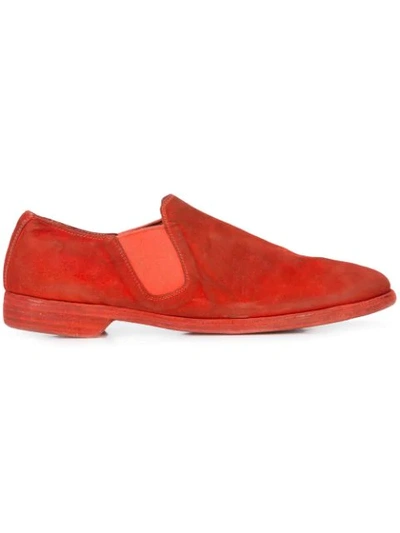 Shop Guidi Slip-on Loafers In Red