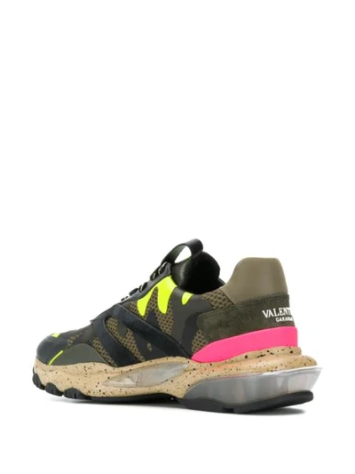 Shop Valentino Bounce Camouflage Sneakers In Black