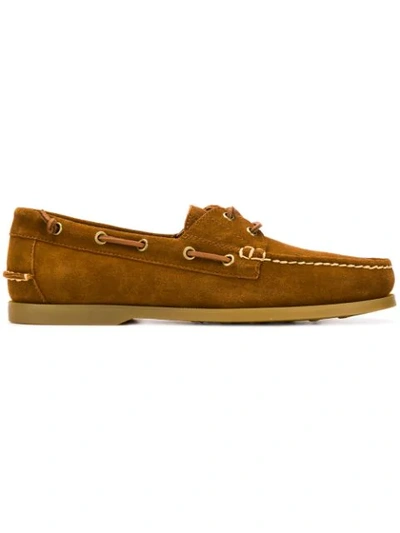 Shop Polo Ralph Lauren Merton Loafers In Brown
