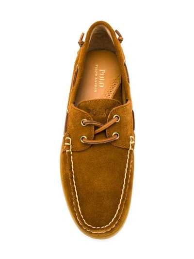 Shop Polo Ralph Lauren Merton Loafers In Brown