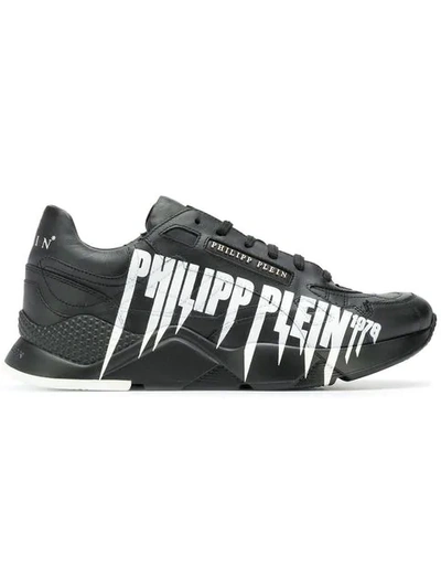 Shop Philipp Plein Runner Rock Pp Sneakers - Farfetch In Black