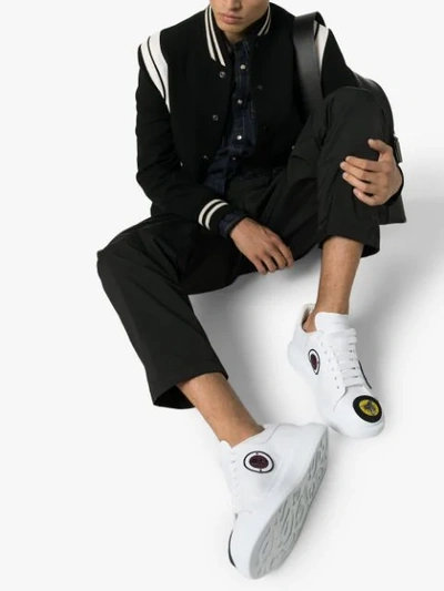 Shop Alexander Mcqueen Appliqué Badge Oversized-sole Sneakers In 9035 White Multi