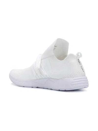 Shop Arkk Knit Style Low Top Sneakers In White