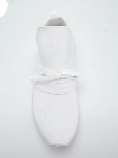 Shop Arkk Knit Style Low Top Sneakers In White