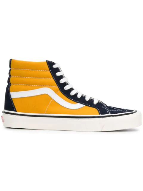 mustard color high top vans