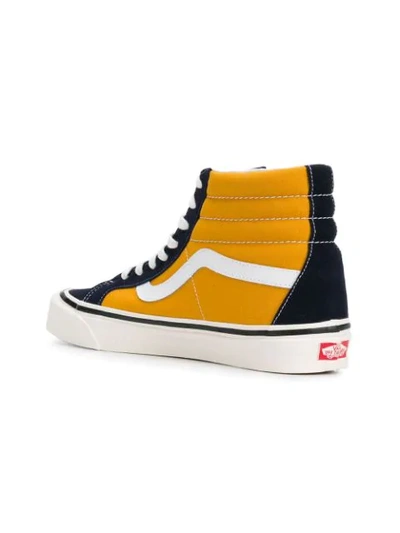 Shop Vans 'sk8-hi' High-top-sneakers Aus Canvas In Yellow