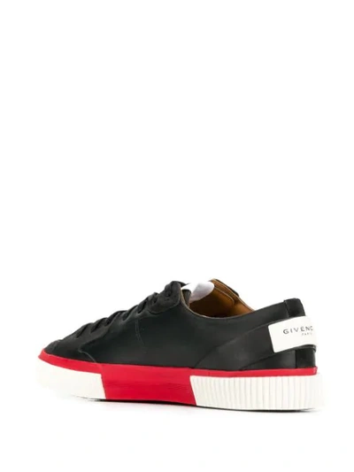 GIVENCHY BRANDED LOW-TOP SNEAKERS - 黑色