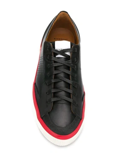 GIVENCHY BRANDED LOW-TOP SNEAKERS - 黑色