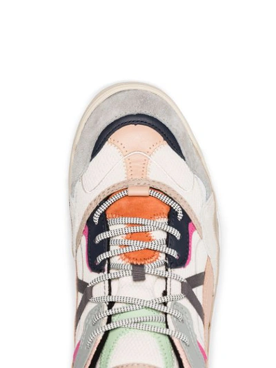 Shop Vans Multicoloured Varix Leather And Suede Sneakers In Neutrals