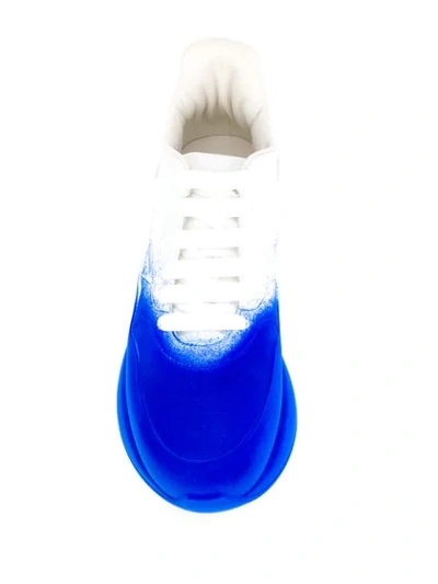 Shop Alexander Mcqueen Spray Paint Sneakers In Blue