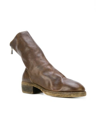 Shop Guidi Heeled Sock Boots - Brown