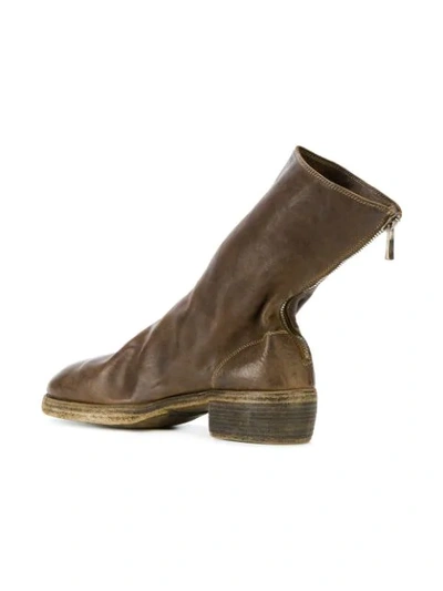 Shop Guidi Heeled Sock Boots - Brown
