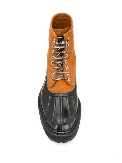 GIVENCHY DUAL-TONE HYBRID BOOTS - 黑色