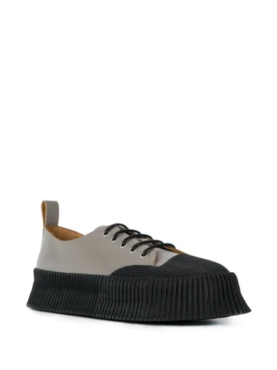 Shop Jil Sander Corduroy Panel Sneakers In Grey