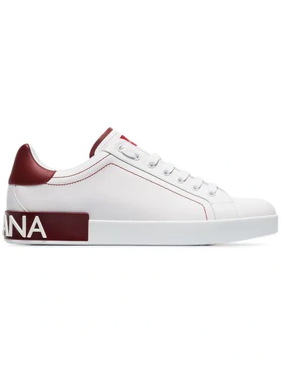 Shop Dolce & Gabbana Portofino Sneakers In White