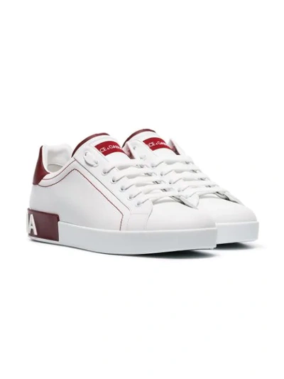 Shop Dolce & Gabbana Portofino Sneakers In White