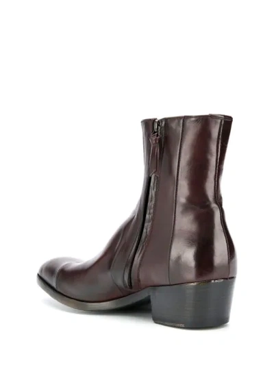 Shop Silvano Sassetti Leather Ankle Boots In Brown
