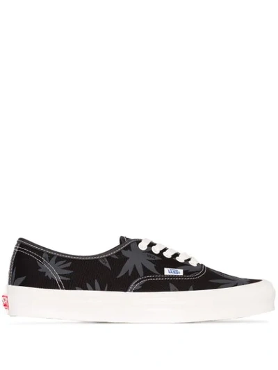 Shop Vans Island Leaf Og Authentic Lx Sneakers In Black