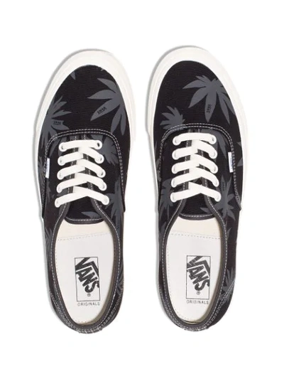Shop Vans Island Leaf Og Authentic Lx Sneakers In Black